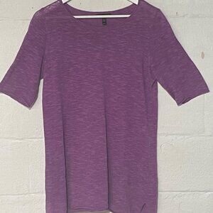 EILEEN FISHER Organic Linen Cotton Slub Pullover Sweater XS Purple Fuschia NWOT